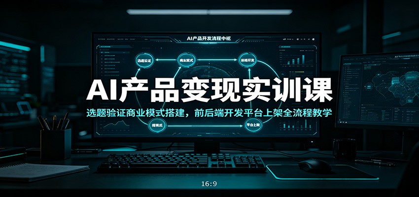 AI产品变现实训课：选题验证商业模式搭建，前后端开发平台上架全流程教学-靠谱项目库