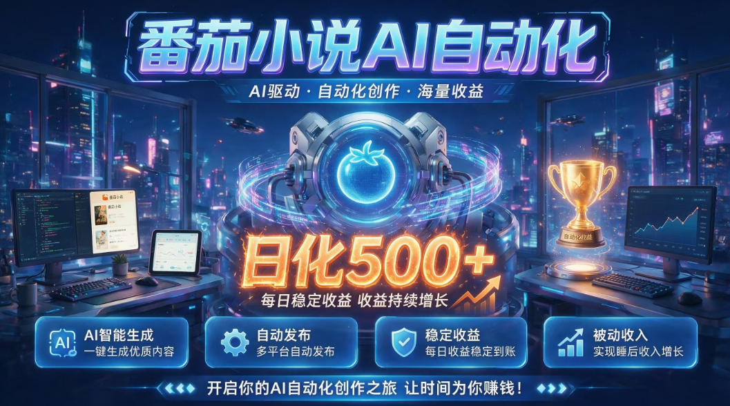小白可做番茄AI,居家轻创业,每日稳赚500➕,普通人低门槛轻松线上增收【揭秘】-靠谱项目库