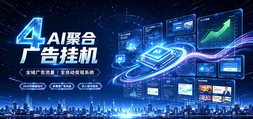 全域广告流量聚合，AI无人挂机稳赚佣金，打造长期稳定被动收入副业-靠谱项目库