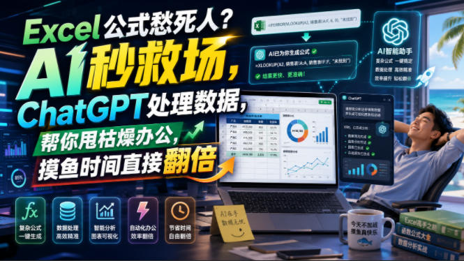 Excel公式愁死人？AI秒救场，ChatGPT处理数据，帮你甩枯燥办公，摸鱼时间直接翻倍【原创双语字幕】-靠谱项目库