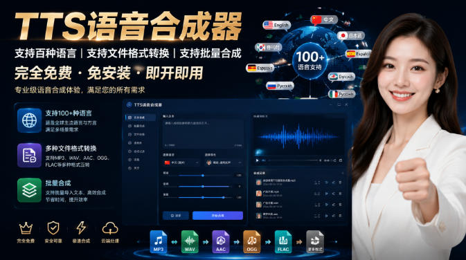 最新TTS配音，支持批量，支持文件格式转换，功能超多-靠谱项目库