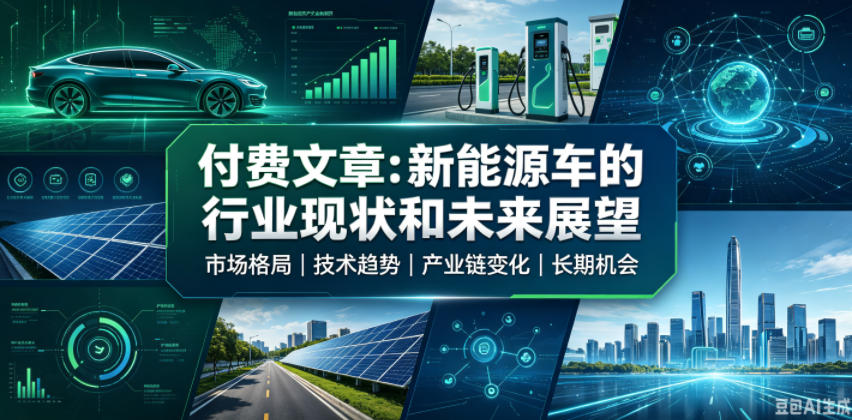 付费文章：新能原车的行业现状和未来展望-靠谱项目库