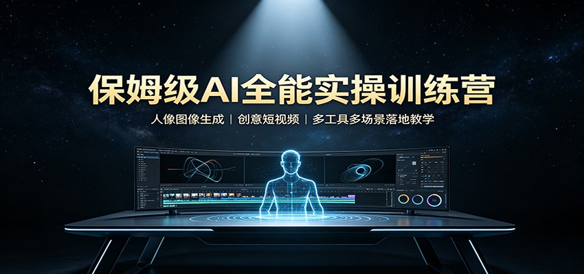 保姆级AI全能实操训练营:人像图像生成,创意短视频,多工具多场景落地教学-靠谱项目库