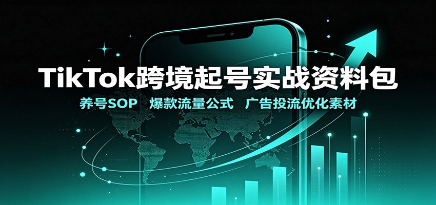 TikTok跨境起号实战资料包:养号SOP,爆款流量公式,广告投流优化素材-靠谱项目库